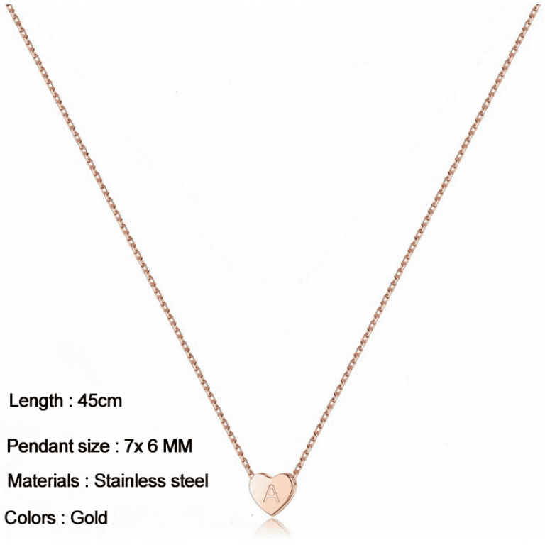 Three-Dimensional V Letter Necklace Women Titanium Steel Brand