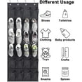 thumbnail image 7 of MISSLO 24 Mesh Pockets Over the Door Shoe Organizer Hanging Shoe Rack for Closet Storage Men Large Shoe Holder Hanger, Black, 7 of 7