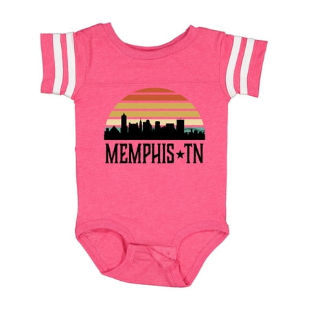

Inktastic Memphis Tennessee Skyline Retro Sunset Gift Baby Boy or Baby Girl Bodysuit