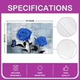 thumbnail image 4 of Girly Rose Placemats Set of 4 for Women,Blue and Grey Ombre Place Mats Non Slip,Rustic Grunge Butterflies Floral Table Mats Dining Table Decor,Graffiti Oil Painting Placemats,12x18, 4 of 4