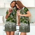 thumbnail image 4 of Fotbe Nature Hand Daisies Art Pattern Women's Cotton Nightgown Sleepwear Short Sleeves Shirt Casual Print Sleepdress, 4 of 6