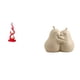 thumbnail image 1 of Escultura De Llama De Resina Con Abrazo Radiante Y Sujetalibros De Cerámica En Forma De Pera, Adorno Moderno De Escritorio Para Oficina, Patio, Estantería, Idea De Regalo única., 1 of 8