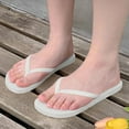 thumbnail image 6 of New Colorful Flip Flops for Women Bath Non Clip on Portable Beach Sandals White 40, 6 of 6