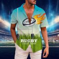 thumbnail image 2 of Camisas Para Hombre Manga Larga Negra Camiseta de regalo deportiva para fanáticos del fútbol americano para hombre, camiseta de Rugby Retro deportiva para jugador de Rugby Vintage (Green, 3XL), 2 of 3