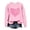Pink, variant on Women's International Cancer Printed Round Neck Long Sleeve Thin Hoodie 1 Active Wear Coats Women Casual Warm Tops Women Binding Cute Sleeve Bohemian Hoodies Women Ladies Hoodie Juniors Two Piece