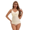 thumbnail image 4 of Unique Bargains Women's Lace Nursing Camisoles with Built-In Bra L White, 4 of 6