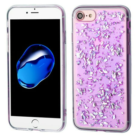 For iPhone 7 / 8 Krystal Gel Rubber Silicone Bling Hybrid Candy Skin Case