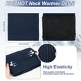 thumbnail image 4 of KOITHOT 3 Pcs Winter Beanie Hat with Brim and Ear Flaps Knitted Line Neck Warmer Touchscreen Gloves Set for Men Navy Blue, 4 of 6