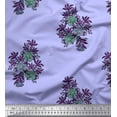 thumbnail image 1 of Soimoi Modal Satin Fabric Leaves & Floral Block Fabric Prints by Yard 42 Inch Wide, 1 of 3