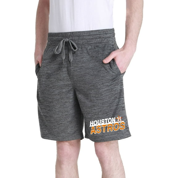 Men's Charcoal Houston Astros Chip Fleece Jam Shorts