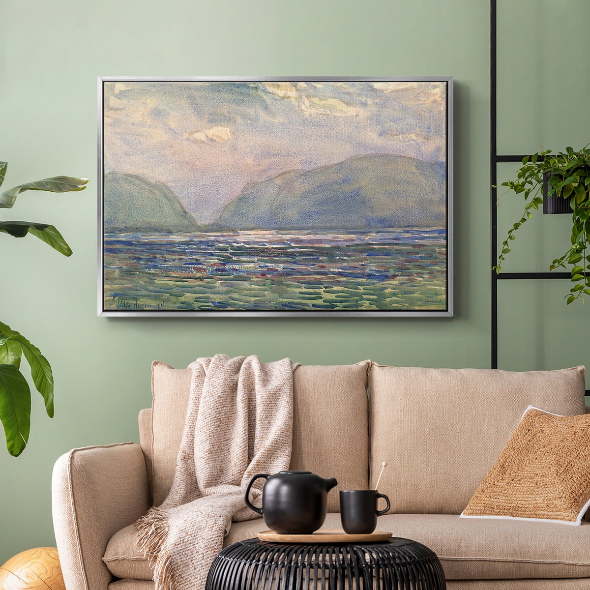 Vintage Landscape-CXXXVI By Wexford Home Framed in Silver Wood Gallery Wrapped Canvas 27 in. x 41 in.