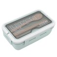 thumbnail image 3 of Delaman Boîte à Lunch, Compartiment Lunch Box 2 Compartiments 1100ml Loveliness Adulte Bento Box avec Cuillère Baguettes pour Bureau École(Vert), 3 of 14