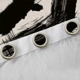 thumbnail image 4 of Erosebridal Abstract Geometric Stripes Black Out Curtains,Black Lines Curtains Pack of 2 (42x63 Each) For Men Women, 4 of 7