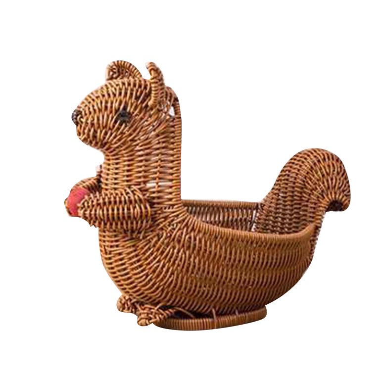 Wicker Squirrel Basket - Small Fruit Basket