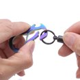 thumbnail image 4 of Llavero portátil de acero inoxidable para exteriores, gancho, llavero, Clip a presión (colorido), 4 of 6
