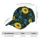 thumbnail image 2 of Fotbe Sunflowers And Blue Flower Gorro Clásico de Béisbol, Gorra Ajustable con Broche Snapback, Gorro de Exterior de Algodón Suave, 2 of 6