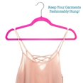 thumbnail image 6 of Velvet Hangers, Non-Slip Hangers, (50 pack) Space Saving Closet hangers, Ultra Slim Standard Hangers (Magenta) 360 -degree swivel strong Hook Hold up to 10 lbs, 6 of 8