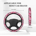 thumbnail image 5 of Easygdp Panda Heart Valentine Pink Elastic Steering Wheel Cover, Auto Accessories, Fit Suvs, Vans,Cars, Trucks -15 inch, 5 of 8