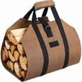 thumbnail image 1 of Log Basket and Canvas Log Bag for Firewood, Extra Large Log Carrier, Fireplace Carry Bag, Indoor Firewood Baskets for Camping. Canvas bag for wood, 1 of 5