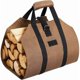 thumbnail image 1 of Log Basket and Canvas Log Bag for Firewood, Extra Large Log Carrier, Fireplace Carry Bag, Indoor Firewood Baskets for Camping. Canvas bag for wood, 1 of 5