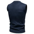 thumbnail image 3 of Leesechin Men's Sleeveless Sweater Vest Lightweight V-Neck Thick Argyle Vests Pullover Basic Classic Elastic Knitted Tanks, 3 of 3
