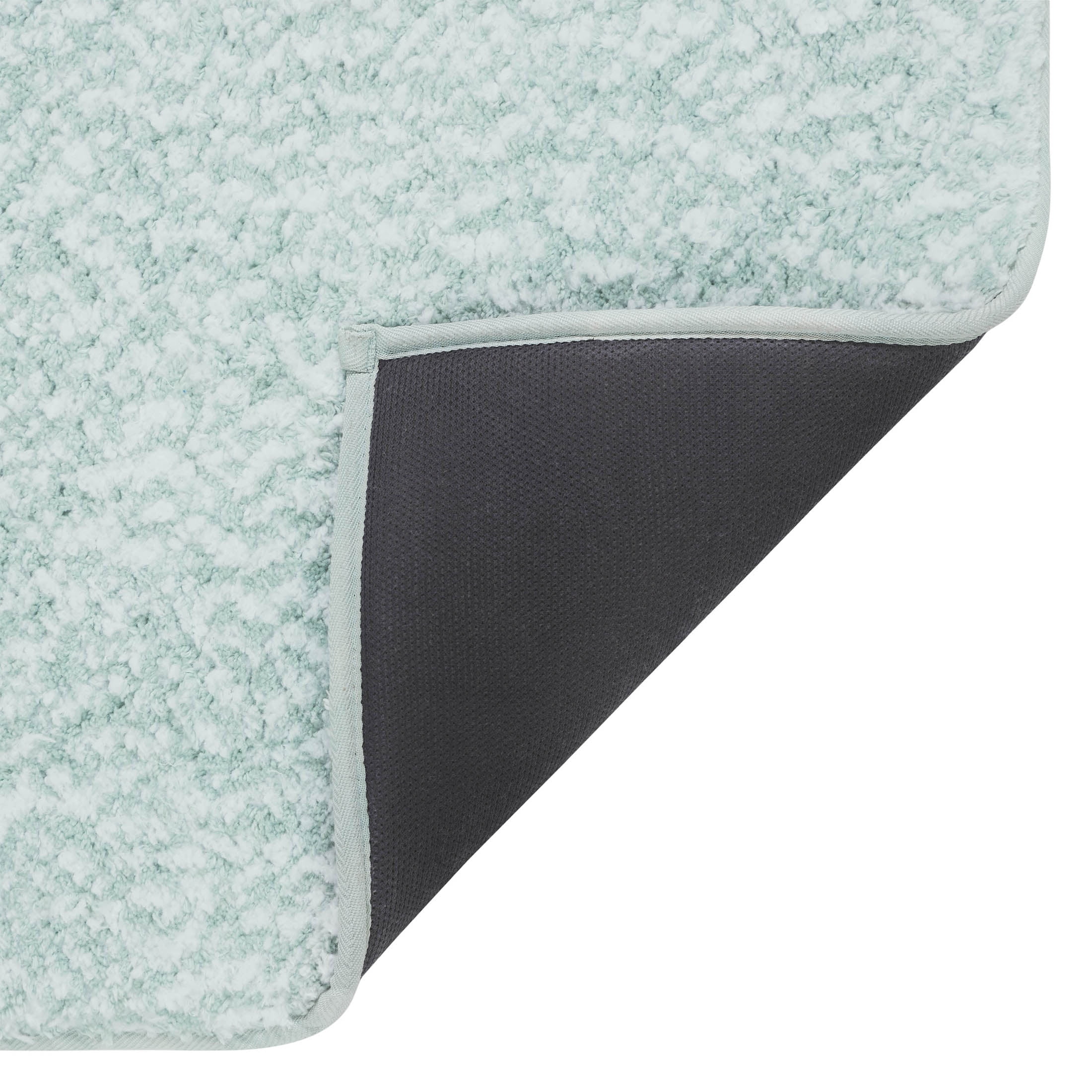 VCNY Home Heathered Green Memory Foam Bath Rug, 20" x 32"