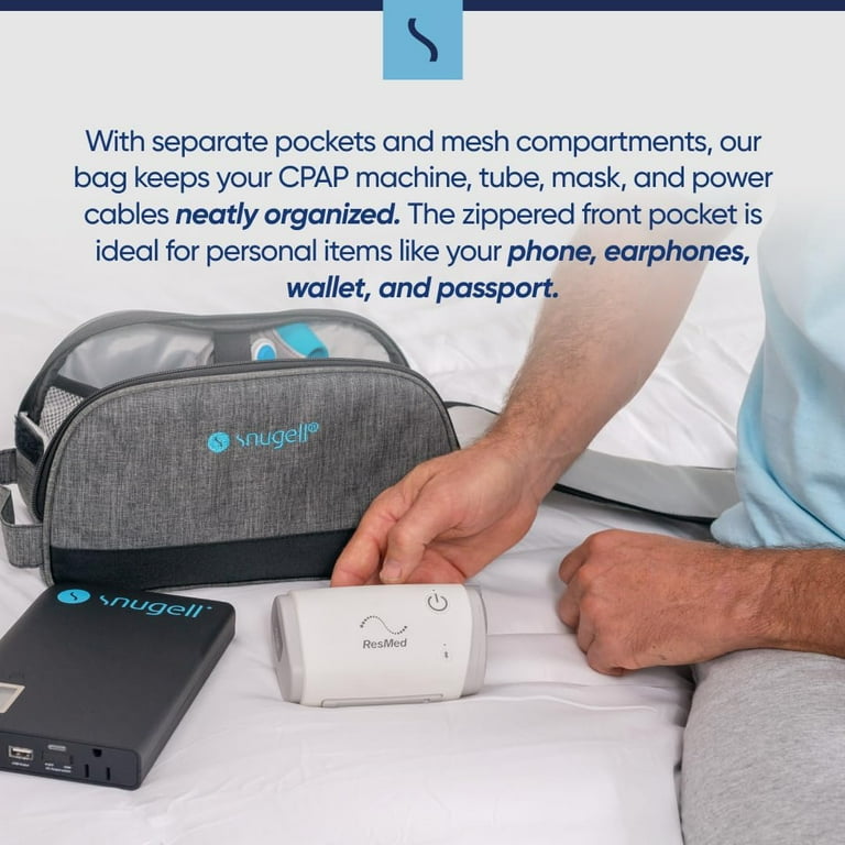 CPAP Travel Bag, Travel Carrying Bag Compatible With Airsense 10, Airsense 11, ResMed Air Mini, Dreamstation Machine And Accessories Storage Organizer Case (Bag Only) (Multicolour