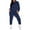 Navy, variant on Fgvctg Lounge Sets for Women 2 Piece Winter Sweatsuit Fashion Jogger Sweatpants Plus Size Fleece Tracksuit Oversized Sweatshirts Lounge Sets with Pockets Pink 2XL