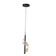thumbnail image 3 of Lámpara de techo en espiral Lámpara colgante Decoración para el hogar Iluminación Luces colgantes LED modernas para vestíbulo Entrada Dormitorio Luz Cálida Negra Salvador Colgante de luz, 3 of 10