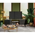 thumbnail image 3 of TV Stand for 55 60 inch TV, Mid Century Modern TV Console, Entertainment Center with Storage for Living Room, Retro Brown, 3 of 9