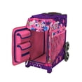 thumbnail image 3 of Zuca 18" Sport Bag - Romantic Botanic with Flashing Wheels (Purple Frame), 3 of 6