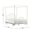 thumbnail image 2 of Desert Fields Dover Canopy Metal Queen Bed with Bed Frame, Cream, 2 of 11