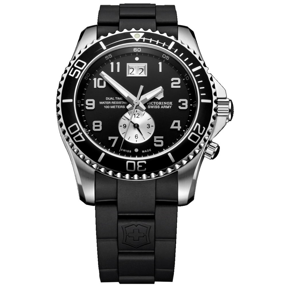 swiss army dual time watch
