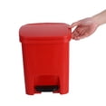 thumbnail image 5 of MOKKHNB Red Plastic Foot Pedal Trash Can for Living Room and Outdoor Use, Home Waste Bin, 1 Piece, 5 of 6