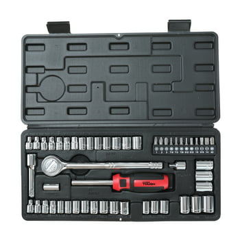54-Piece Hyper Tough 1/4 Inch and 3/8 Inch Drive Socket Set