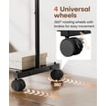 thumbnail image 2 of Enogets Heavy Duty Rolling Garment Rack，Metal Clothing Rack for Hanging with Stroage Shelf and Hooks（Black, 31.5"）, 2 of 6