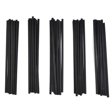 Bgsha 50Pcs 200mm PP Black Plastic Welding Rods Car Bumper Repair Sticks Welder Tools