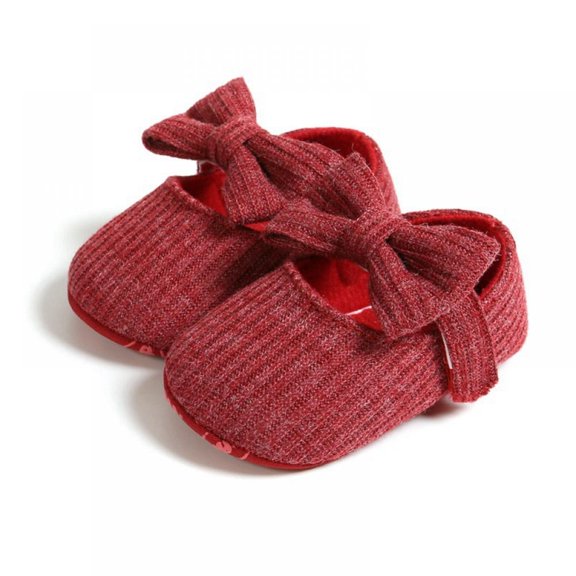 Infant Baby Girls Shoes Non-Slip Bowknot Princess Dress Mary Jane Flats Toddler First Walker Baby Sneaker Shoes