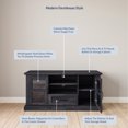 thumbnail image 3 of BELLEZE Rustic Modern TV Stand - Trussati (Rustic Gray), 3 of 7