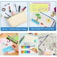 thumbnail image 2 of MMTX 27PCS Canvas Pencil Case Set, cream white, DIY, 2 of 9