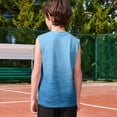 thumbnail image 4 of UACY Teen Boys Summer Tank Tops, Casual Loose Fit Crewneck Sleeveless Shirts, Soft Basic Athletic Tees for Kids (Sky Blue, 5-6 Years), 4 of 7