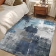 thumbnail image 5 of Blue Grey Abstract Washable Area Rugs 3'x5', Modern Graffiti Low Pile Throw Living Room Rug Non-Slip Sturdy Edge Binding Carpet for Indoor Entryway Bedside Kitchen, 5 of 9