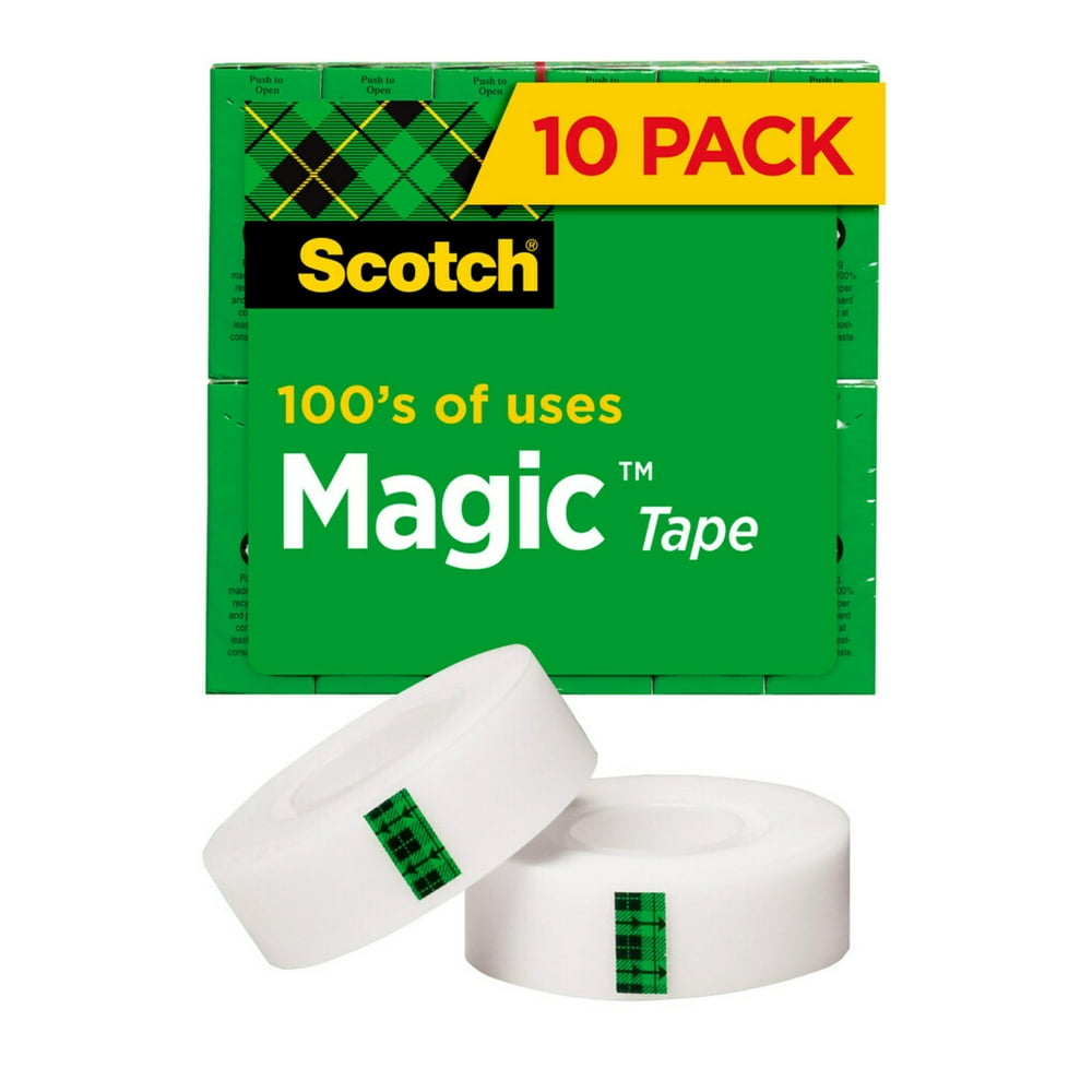 Scotch Magic Tape Refills, 3/4 in. x 1000 in., 10 Refill Rolls