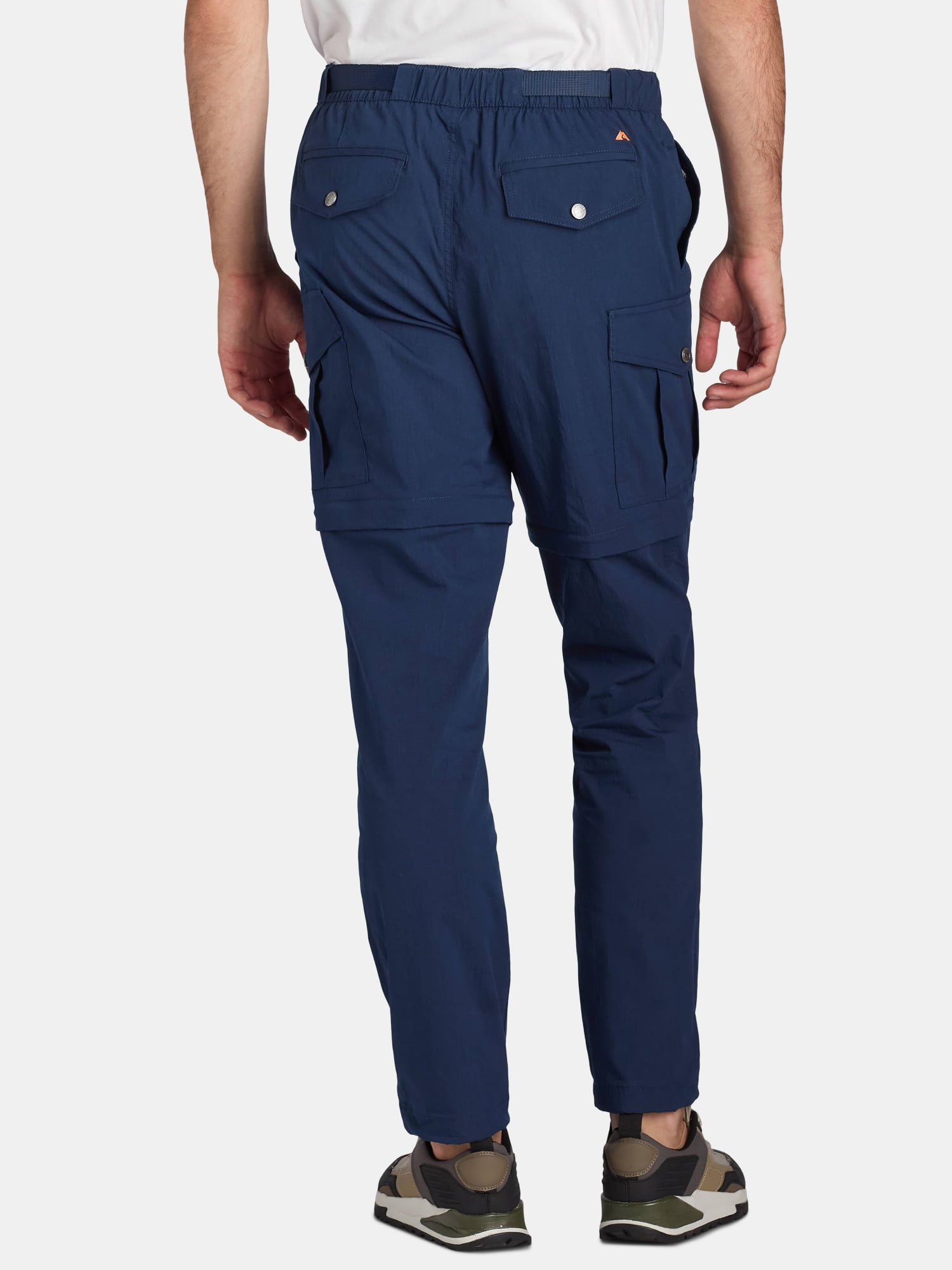Ozark Trail Men's and Big Men's Zip Off Convertible Cargo Pants, Sizes 30-46