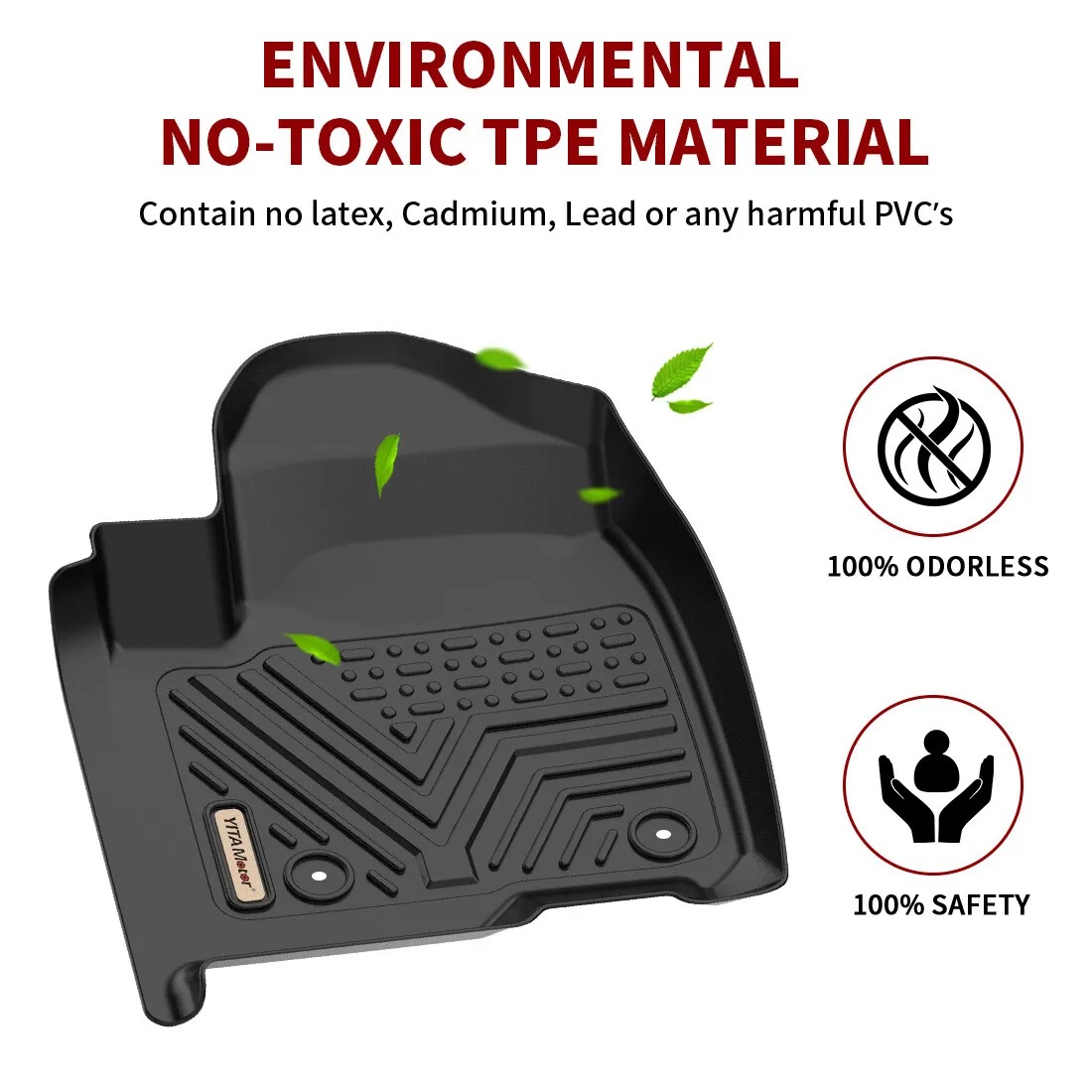 RVNI Floor Mats set 3D Floor Mats for 2019-2023 Chevy Silverado/GMC Sierra 1500 Crew Cab All Weather