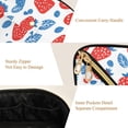 thumbnail image 5 of FORMRS Makeup Bag Travel Cosmetic Organizer for Women Fold Flat Zipper Pouch with Handle, Playful Strawberries, 5 of 8