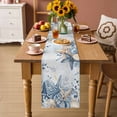 thumbnail image 3 of Table Runner - 72 Inch Long, Blue Eucalyptus Coastal Kitchen Dining Table Runner Dresser Scarves, Beach Starfish Shell Nautical Ombre Farmhouse Decor for Coffee Tables Wedding Party Banquet, 3 of 8