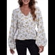 thumbnail image 2 of Blusa de Larga para Mujer, Estilo Babydoll, Ligera, de Poliéster, con Cuello en V y Mangas Abullonadas Amarillo M, 2 of 10