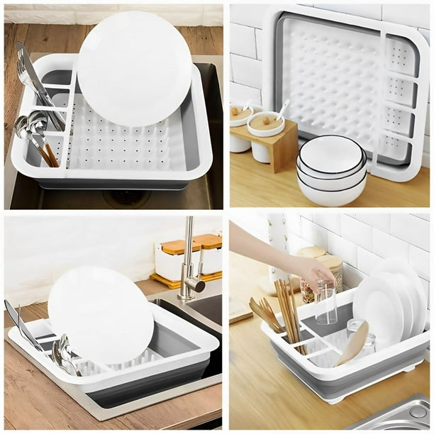 Collapsible Dish Drying Rack Portable Dish Drainer 14.8 x 10.8 x 5 inches Walmart