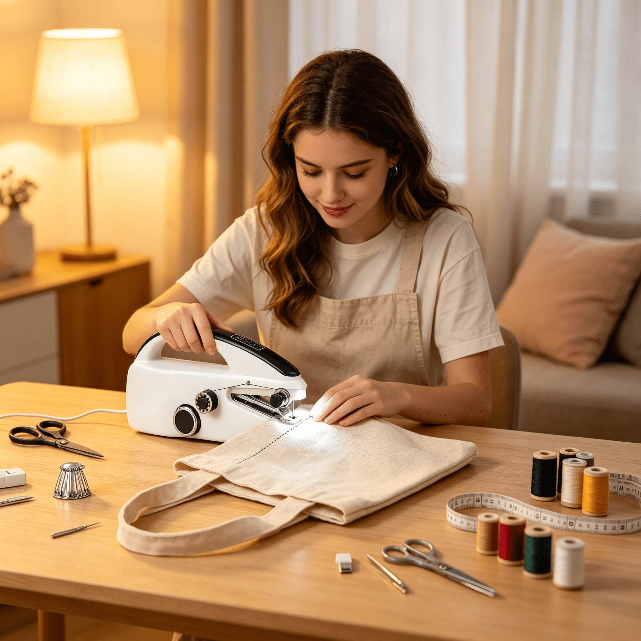 CURYMAY 2026 New Handheld Sewing Machine for Beginners,Portable Mini Hand Sewing Machine for Quick Stitching,Electric Lightweight Easy Use,Travel&Diy,Emergency Repairs for Clothes&Fabrics Black